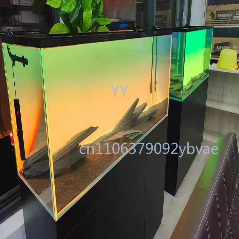 Aquarium Fish Rainbow - 水槽背景板 発光レインボーグラデーションアクリル製 魚タンク装飾 ホワイトライトグラス付き 水槽装飾品