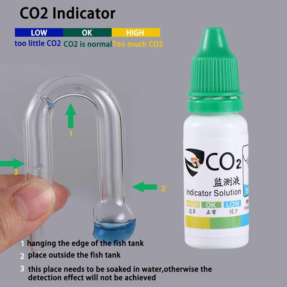 Co2 Diffuser Planted - 草試験器モニター水槽水生植物用PHアクセサリーCO2モニターインジケーターモニターCO2ディフューザーガラスドロップチェッカー