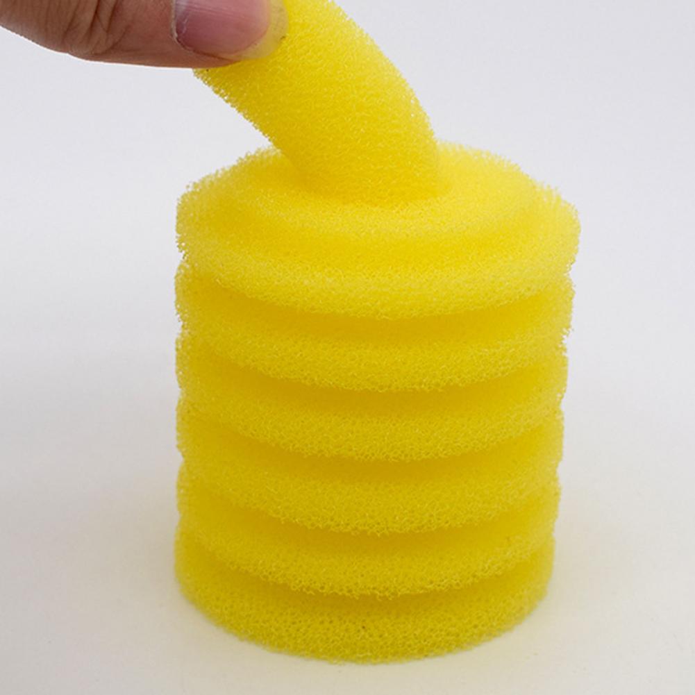Aquarium Fish Yellow - 水槽スポンジユニバーサル再利用可能な簡単な操作ラウンド黄色水族館フィルターフォームフィルタースポンジ詰まりを回避
