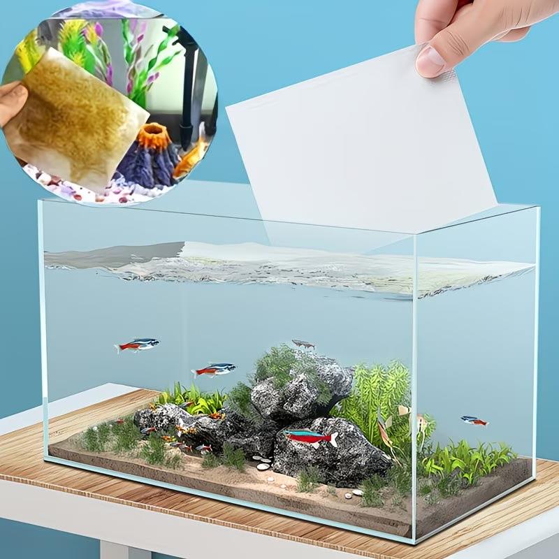 ホット50/300枚入り水槽用吸色シート フィルターシート  - Aquarium Fish Yellow のレビューと価格