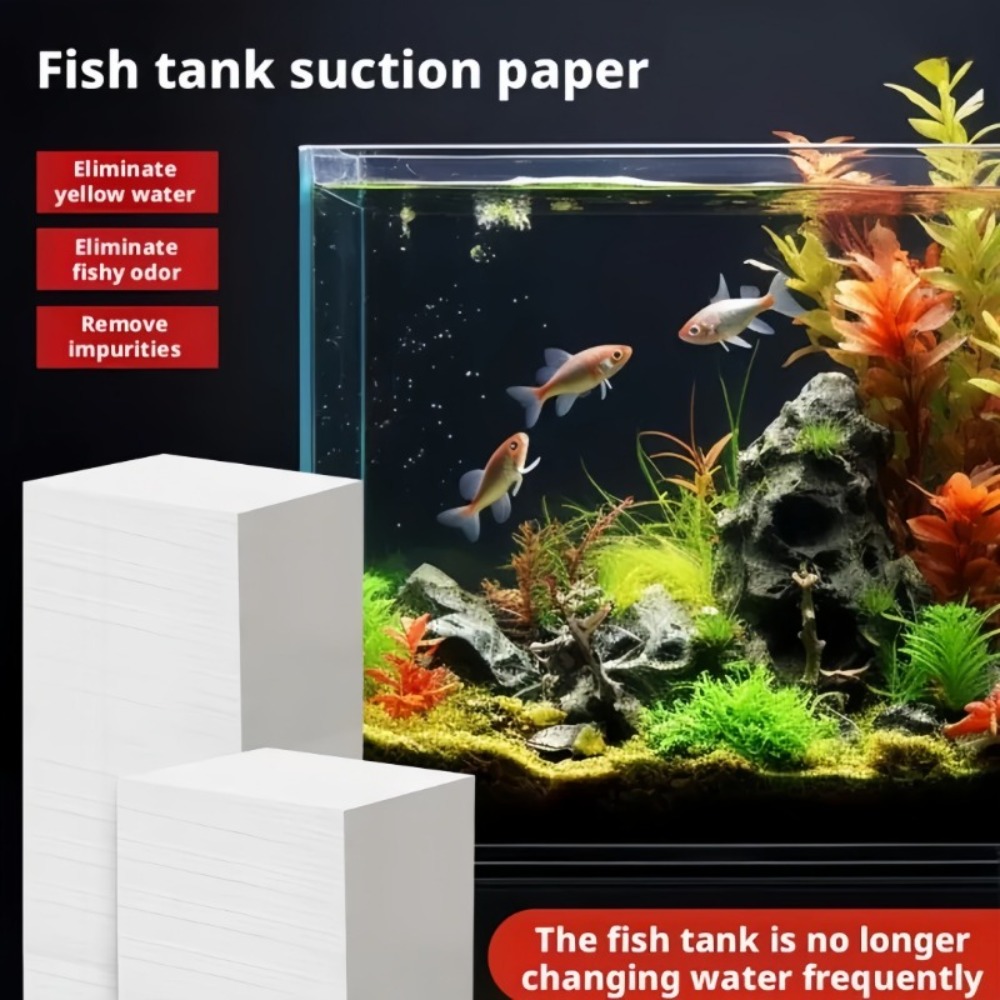 50 個の水槽用不純物除去紙不織布黄ばみ防止水槽水浄化クリー - Aquarium Fish Yellow のレビューと価格
