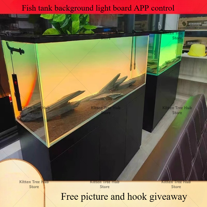 水槽背景ボード LED水槽草タンク ホワイトライト RGB  - Aquarium Fish Rainbow のレビューと価格