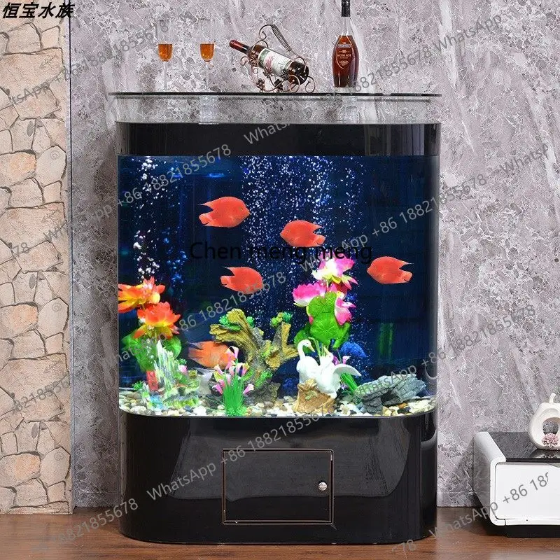ヨーロッパ風ライトラグジュアリー、シンプルモダンな曲線型水槽 - Aquarium Fish Sale のレビューと価格