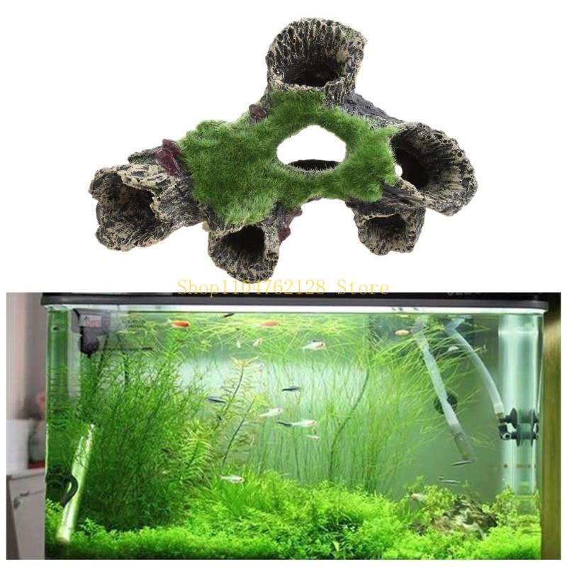 魚タンク装飾水族館隠れ家苔の木洞窟小魚ベタハウス樹脂装飾複数 - Aquarium Fish Sale のレビューと価格