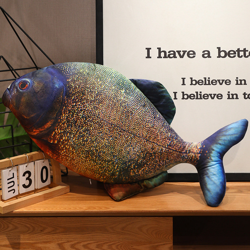 新しいリアルな海の魚ピラニアぬいぐるみ、本物そっくりのトラウ - Aquarium Fish Rainbow のレビューと価格