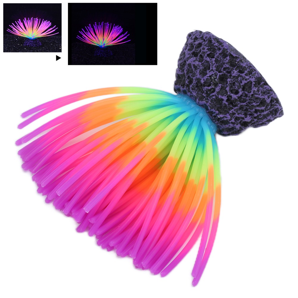 カラフルな水槽用シリコンサンゴ 蛍光機能付き レインボータイ - Aquarium Fish Rainbow のレビューと価格