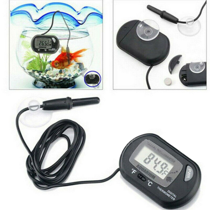 1PC 58*37 ミリメートル水槽デジタル温度計、イエロー - Aquarium Fish Yellow のレビューと価格
